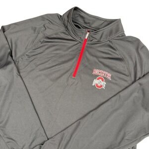 Colosseum Ohio State Buckeyes Youth Medium Quarter Zip Pullover Gray NEW